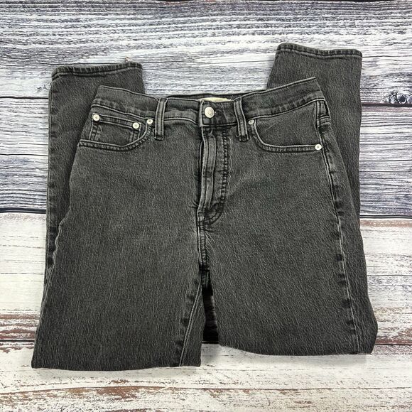 Madewell The Petite Perfect Vintage High Rise Lunar Black Jeans Women's Size 27P - Picture 2 of 10